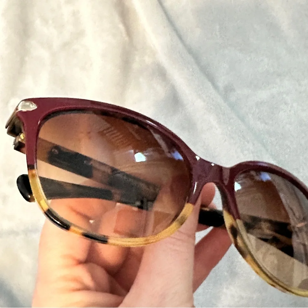 Coach Maroon Tortoise Sunglasses - Picture 8 of 12